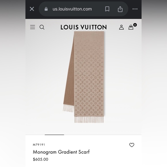 Authentic Men’s Louis Vuitton Scarf - Monogram Gradient Brown - Picture 7 of 7